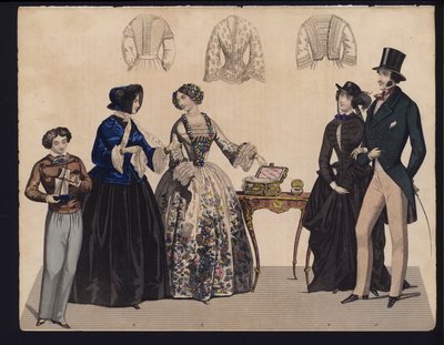 Tavola di moda tedesca, metà del XIX secolo da German School
