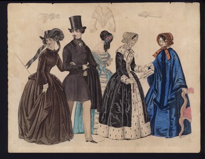 Tavola di moda tedesca, metà del XIX secolo da German School