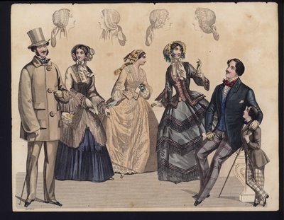 Tavola di moda tedesca, metà del XIX secolo da German School