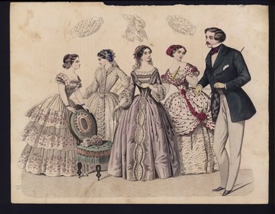 Tavola di moda tedesca, metà del XIX secolo da German School