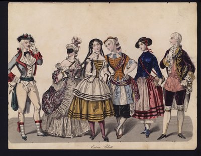 Tavola di moda tedesca, metà XIX secolo da German School