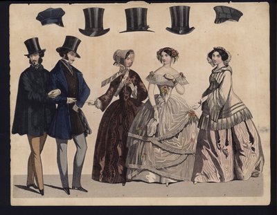 Tavola di moda tedesca, metà XIX secolo da German School