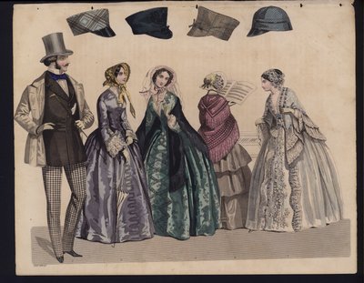 Tavola di moda tedesca, metà XIX secolo da German School