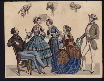 Tavola di moda tedesca, metà XIX secolo da German School