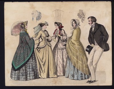 Tavola di moda tedesca, metà XIX secolo da German School
