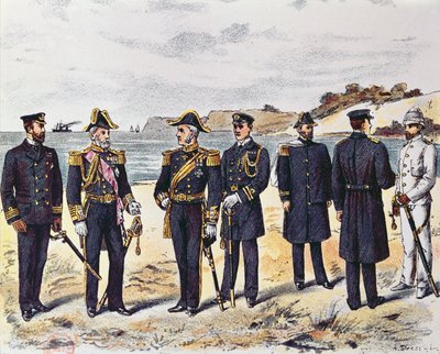 Uniformi navali tedesche, fine XIX secolo da German School
