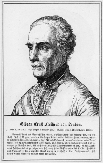 Gideon Ernst Freiherr von Loudon (incisione) da German School