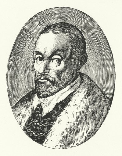 Giovanni Guarini, poeta italiano (incisione) da German School