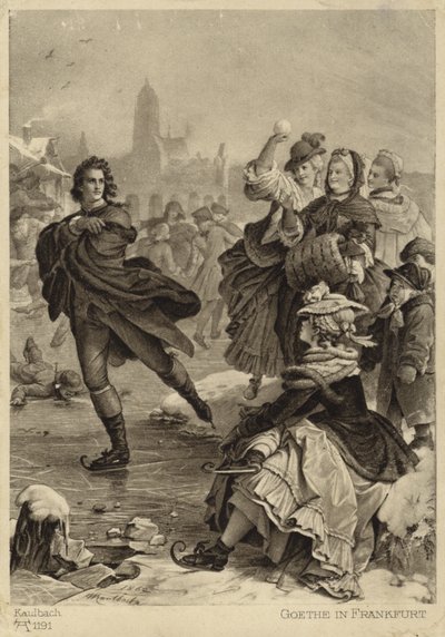 Goethe a Francoforte (litografia) da German School