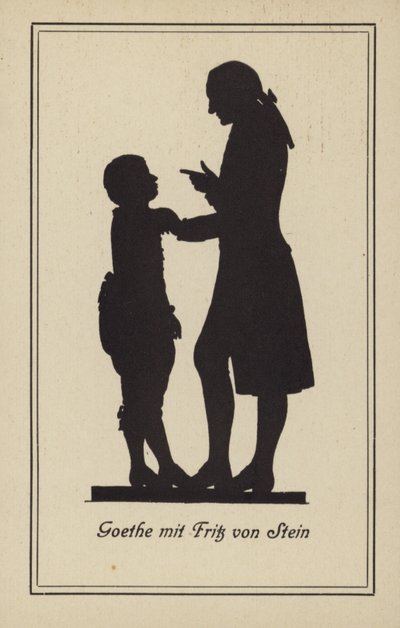 Goethe con Fritz von Stein (litografia) da German School