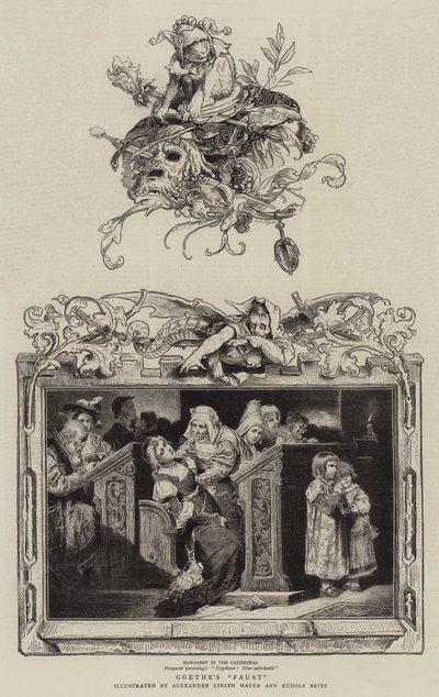 Il "Faust" di Goethe (incisione) da German School