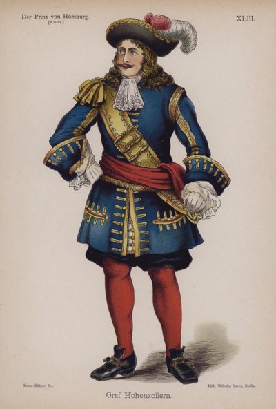 Graf Hohenzollern, da Der Prinz von Homburg (Il Principe di Homburg) di Heinrich von Kleist da German School