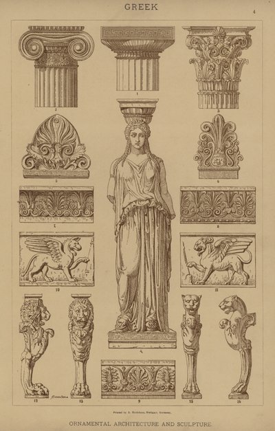 Greco, Architettura ornamentale e scultura da German School