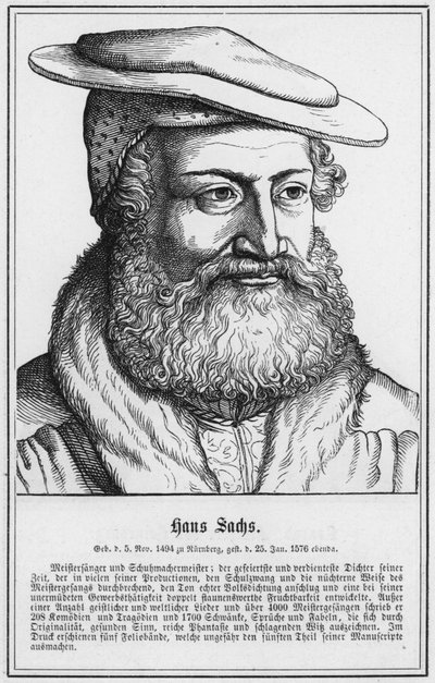 Hans Sachs (incisione) da German School