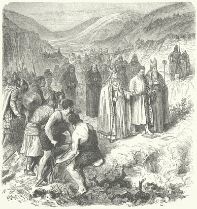Harald Gille, re di Norvegia, sottoposto alla prova del fuoco da German School