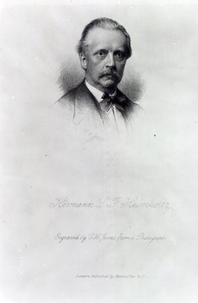 Hermann von Helmholtz, inciso da C.H Jeens da German School