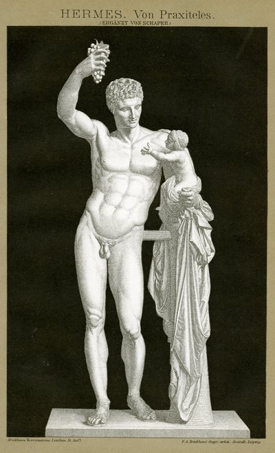 Ermes e il piccolo Dioniso attribuito a Prassitele c.1895 da German School