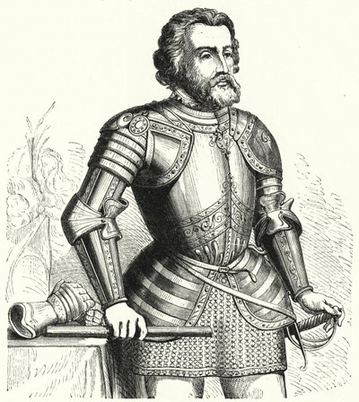 Hernan Cortes, conquistador spagnolo da German School