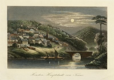 Houston, capitale del Texas, c. 1845-c. 1850 da German School