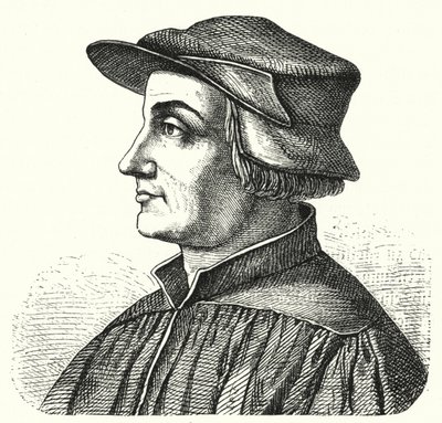 Huldrych Zwingli, figura di spicco della Riforma in Svizzera (incisione) da German School