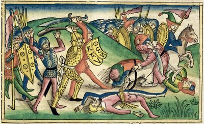Guerra tra Asa e Baasa, dalla Bibbia di Norimberga (Biblia Sacra Germanaica) da German School