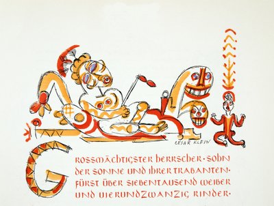 Illustrazione da Styl, pub.1922 (stampa pochoir) da German School