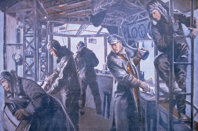 Nella gondola di controllo anteriore di uno Zeppelin da German School