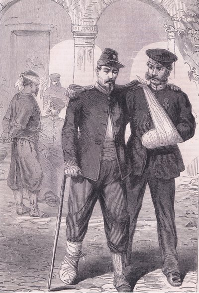In ospedale, Cassells History of the War between France and Germany pubblicato da Cassell and Company Limited, c.1890 (litografia) da German School