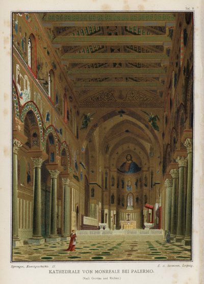 Interno, Cattedrale di Monreale, Palermo, Sicilia, Italia da German School