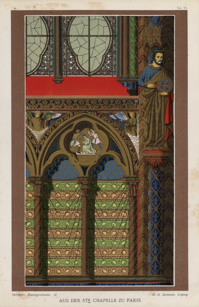 Dettaglio interno della Sainte-Chapelle, Parigi, Francia da German School