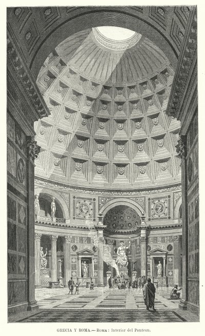 Interno del Pantheon, Roma da German School