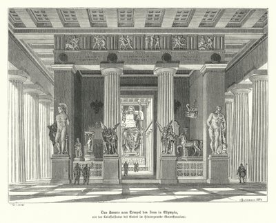 Interno del Tempio di Zeus a Olimpia, Antica Grecia da German School