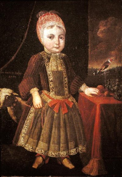 Interno con una bambina alla finestra da German School
