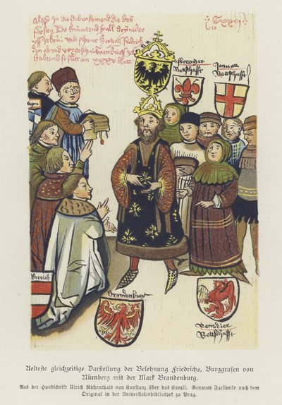 Investitura di Federico V, Burgravio di Norimberga da German School