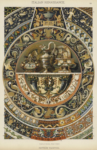 Rinascimento italiano, pittura su ceramica da German School