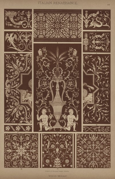 Rinascimento italiano, Mosaico in legno da German School
