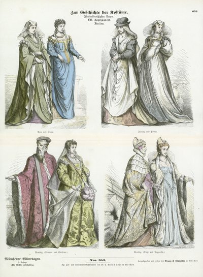 Costumi italiani, XVI secolo da German School