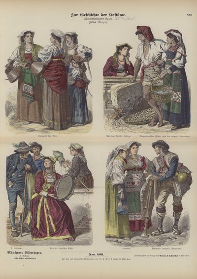 Costumi italiani, fine XIX secolo da German School