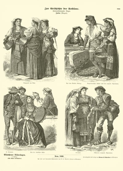Costumi italiani, fine XIX secolo da German School