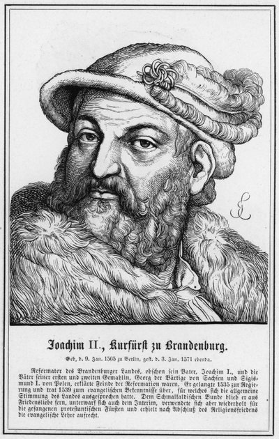 Joachim II, Elettore di Brandeburgo (incisione) da German School