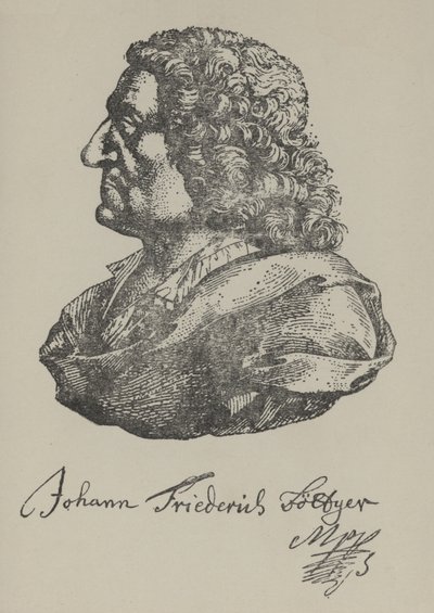 Johann Friedrich Boettger, alchimista tedesco (litografia) da German School