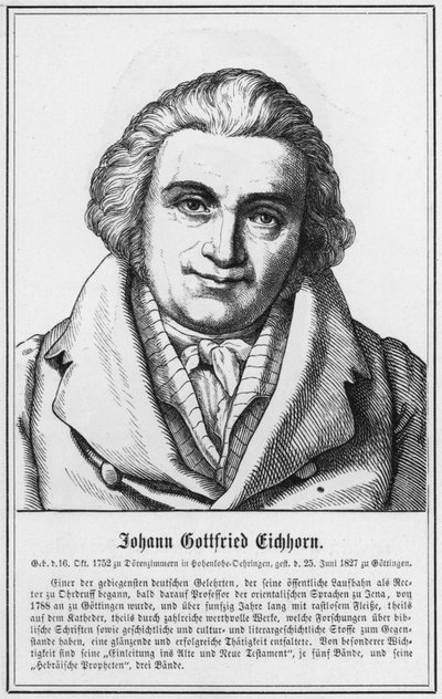 Johann Gottfried Eichhorn (incisione) da German School