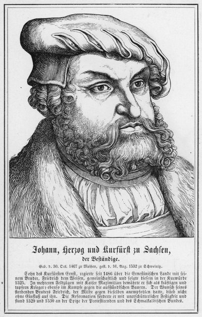 Johann, Duca ed Elettore di Sassonia, il Costante da German School