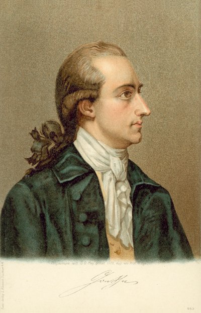 Johann Wolfgang von Goethe, scrittore e statista tedesco da German School