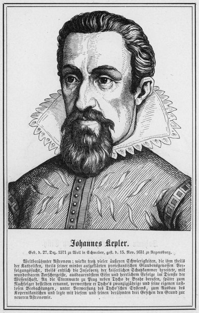 Johannes Kepler (incisione) da German School