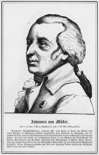 Johannes von Müller (incisione) da German School