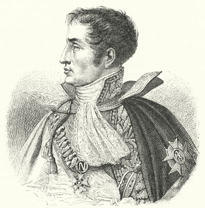 Giuseppe Bonaparte, Re di Spagna come Giuseppe I (incisione) da German School