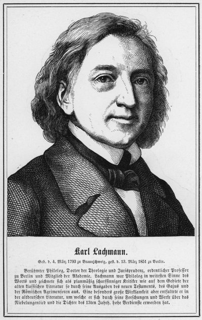 Karl Lachmann (incisione) da German School