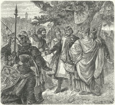 Re Giovanni che accetta la Magna Carta, Runnymede da German School