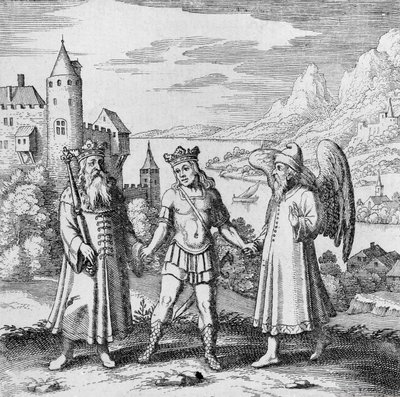 Re e spirito sano guidano il principe dal Musaeum Hermeticum da German School